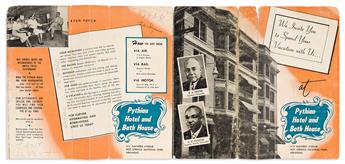 (BUSINESS.) Brochure for Pythian Hotel and Bath House.